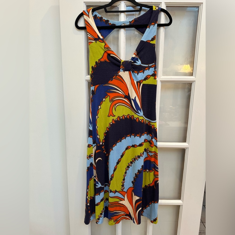 Vintage Betsey Johnson Y2K Rocker Retro Pinup Jersey Stretch Bow Dress Size M
